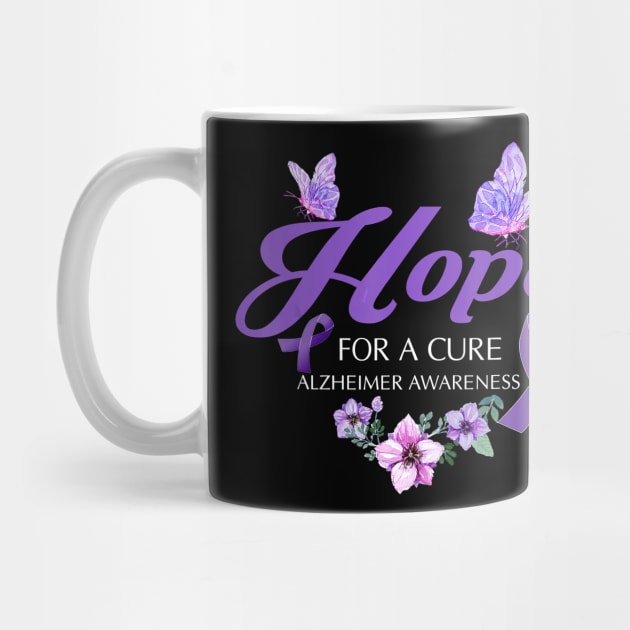 Hope For A Cure Alzheimer Awareness Flower Gift by thuylinh8